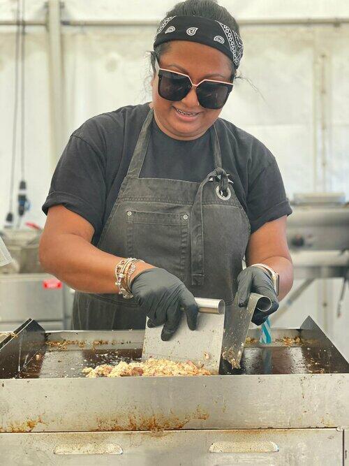 TCT at Silverstone F1 woman cooking